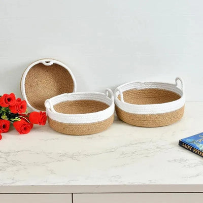 Combo Jute Tiny Round Basket | Set of 3