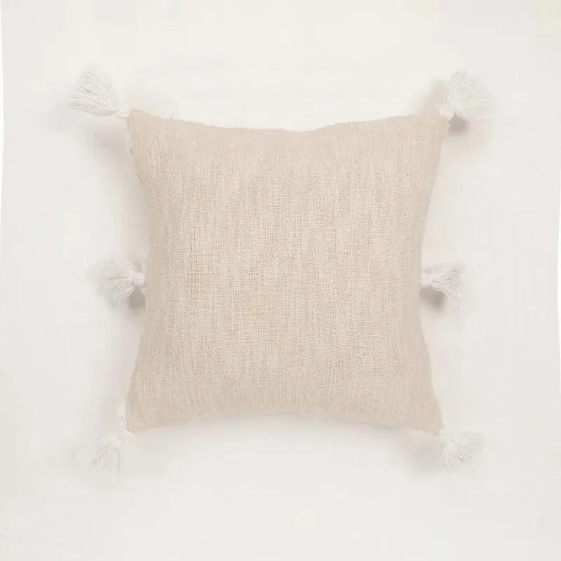 Tufted Cushion Cover Entangled Triangles With Tussles | 16 inches, 20 inches