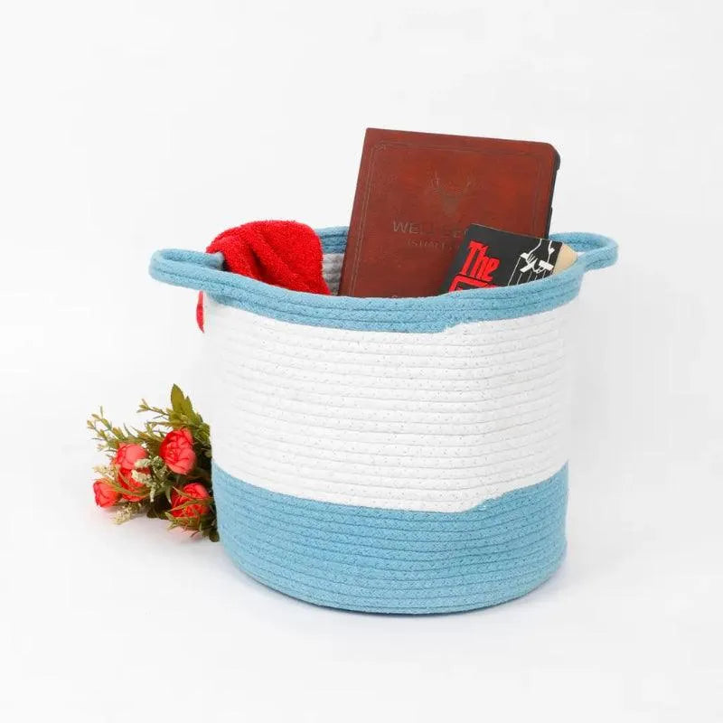 Cotton Dual Handle Basket | 10x7.5 Inches